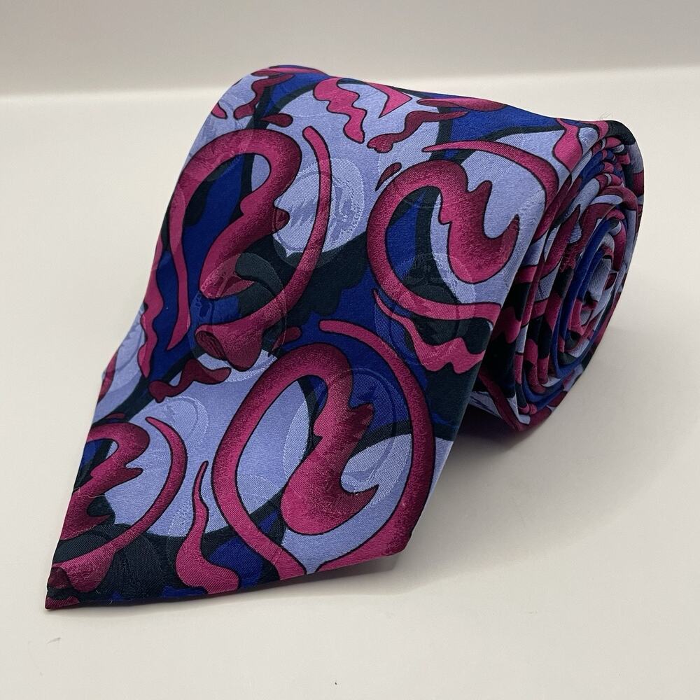 Vtg Grateful Dead Steal Your Face First Set Silk Tie Mulberry Neckwear USA